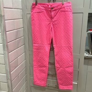 Lilly Pulitzer Hot Pink Embossed Pants